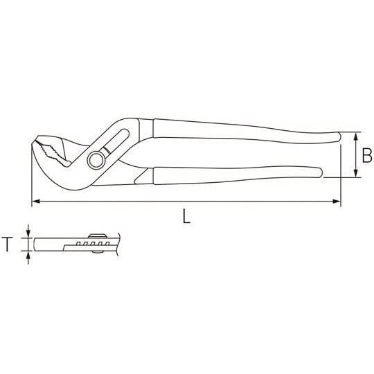 ウォーターポンププライヤー 6段式ジョイ