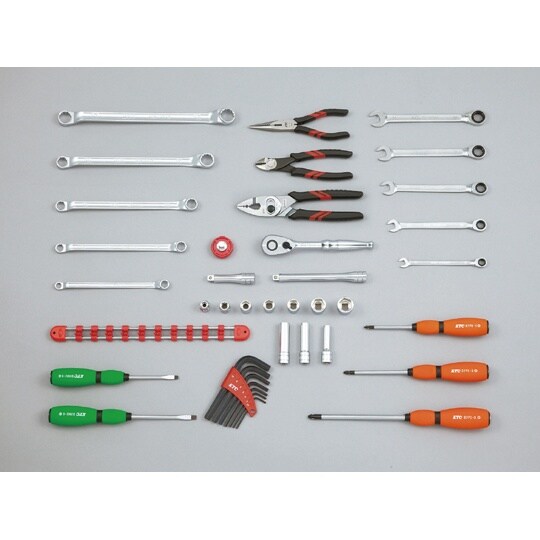 片開き樹脂ケースセット 40点組 レッド