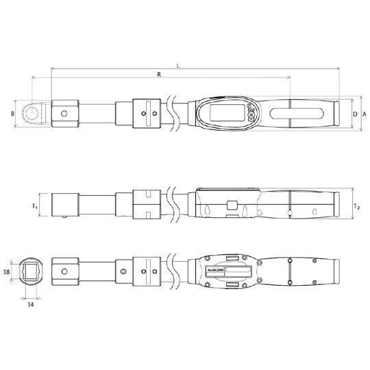 デジラチェ 交換式ヘッド 534mm ト