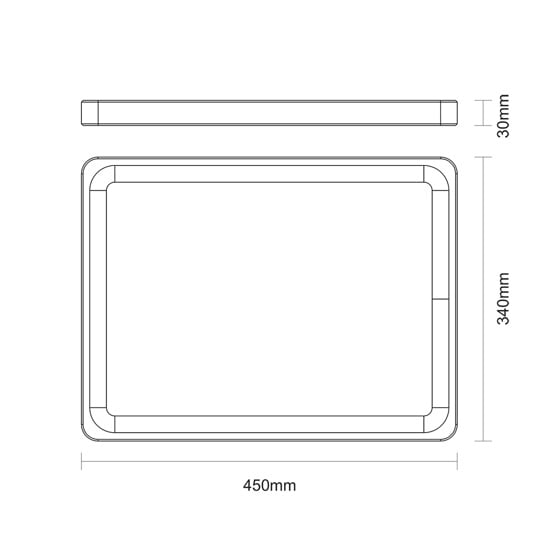 グレインカッティングボード角 45×35