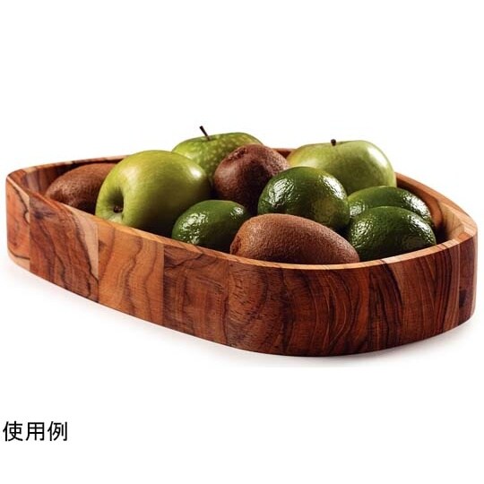 チーク皿 石蓋付き 31×25cm 13