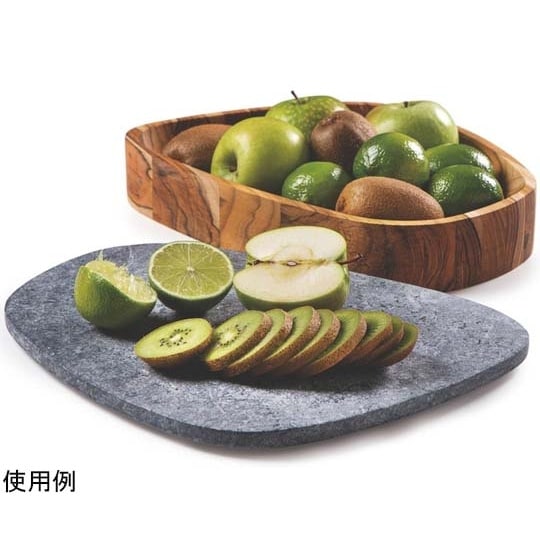 チーク皿 石蓋付き 31×25cm 13