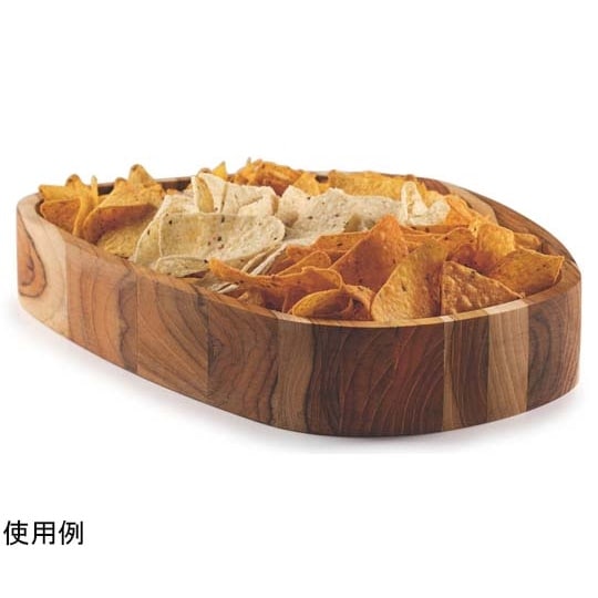 チーク皿 石蓋付き 31×25cm 13