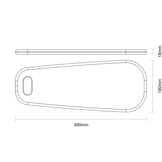 ロングサービングボード 48cm 133