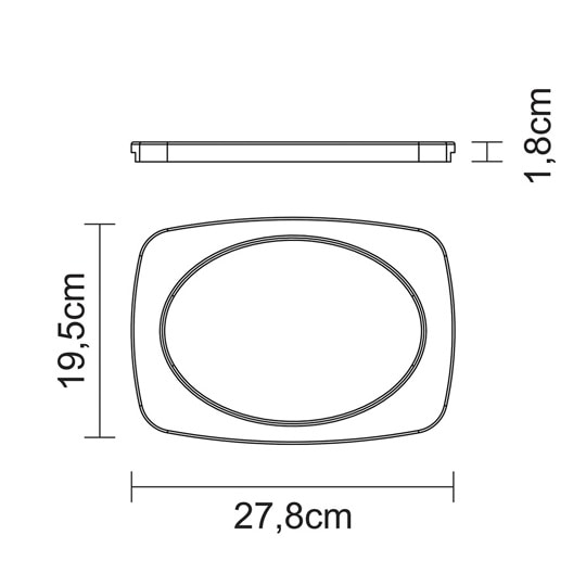 バーベキューボード&グリル 楕円 チーク