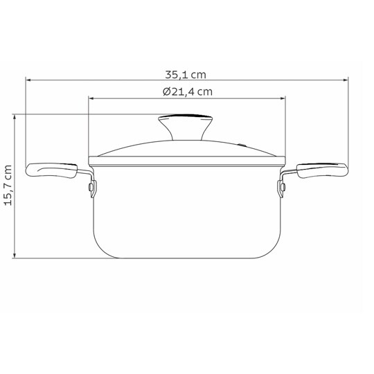 リーフ 両手鍋 20cm 28318/2