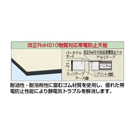 帯電防止マット張作業台(DSK/耐荷重3