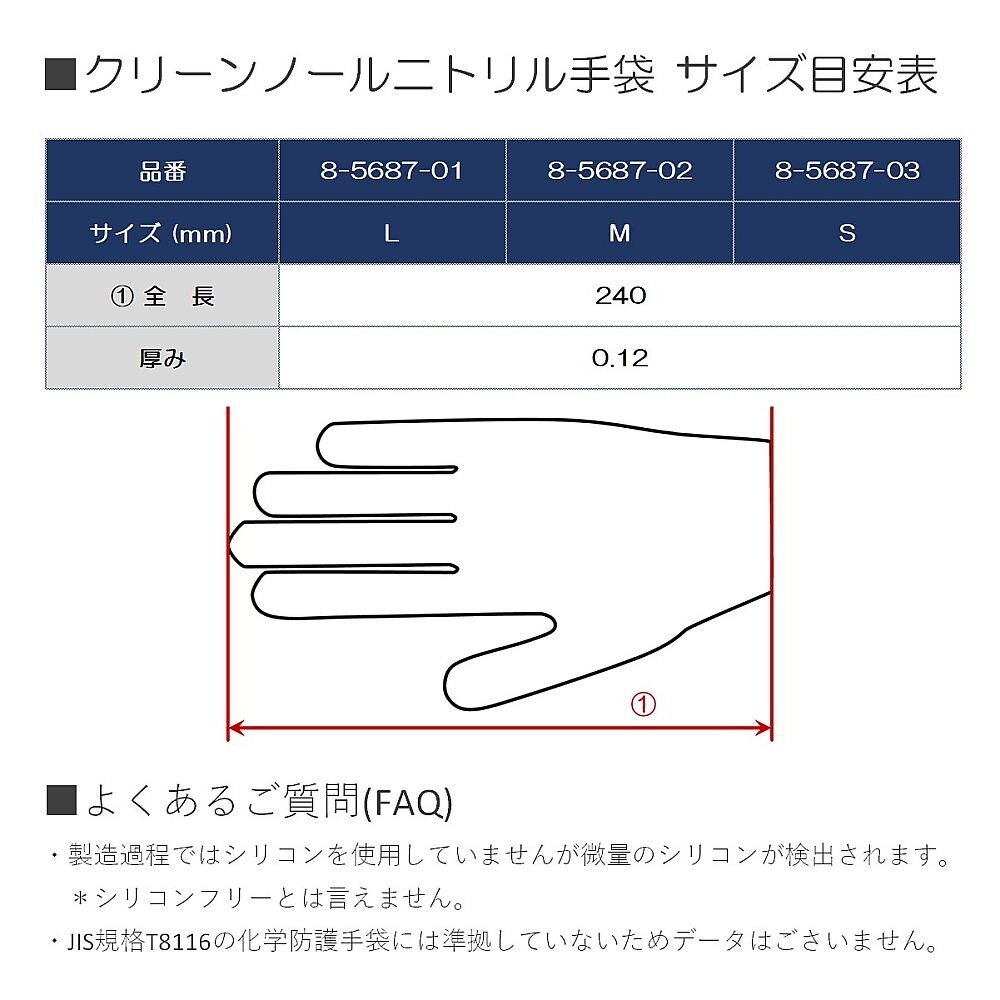 【純水洗浄】クリーンノール ニトリル手袋