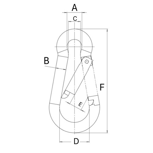 スナップフック(ステンレス) EA638JP−12