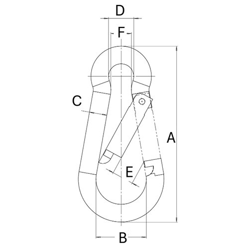 スナップフック(ステンレス) EA638JP−19