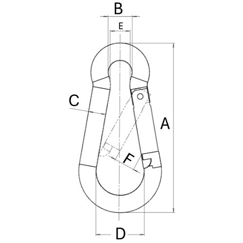 スナップフック(10個) EA638JP−45