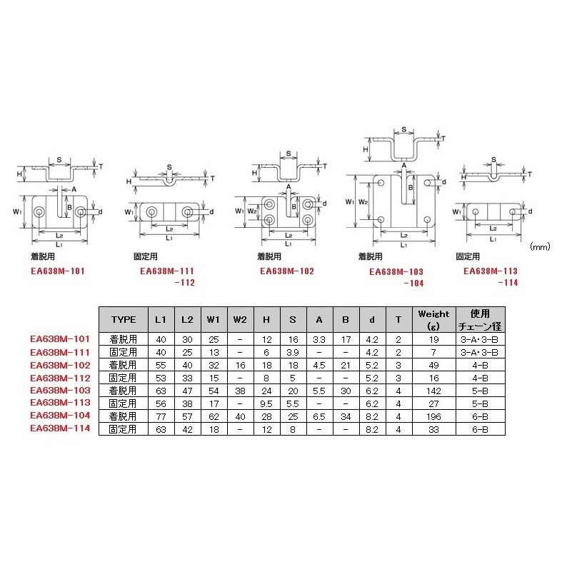 チェーンホルダー EA638M−104