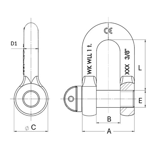 強力型シャックル EA638NA−1