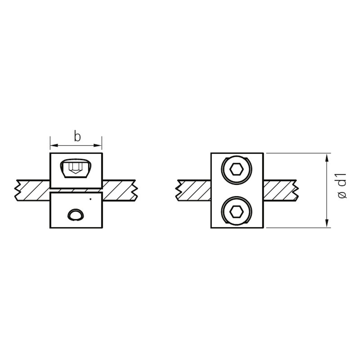 ワイヤークランプ(ステンレス製) EA638R−4
