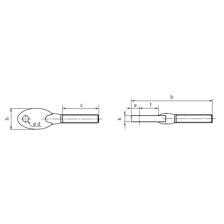 止め金具(右・雄ねじ) EA638RT−42