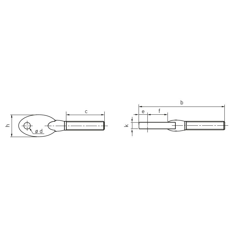 止め金具(右・雄ねじ) EA638RT−43
