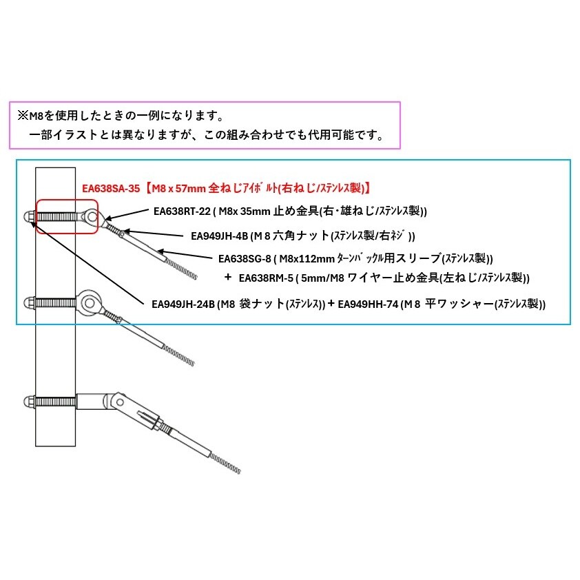 全ねじアイボルト(左ねじ) EA638SA−41