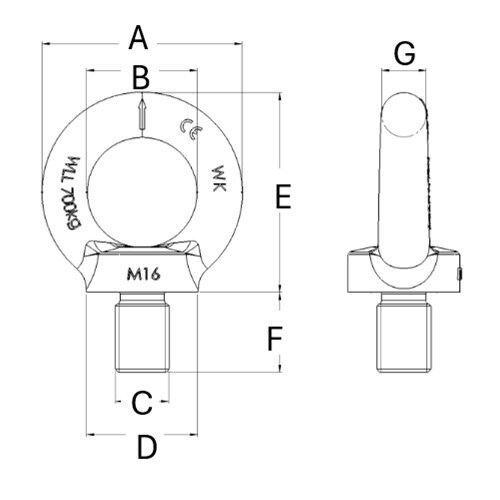 アイボルト(炭素鋼製) EA638SD−44
