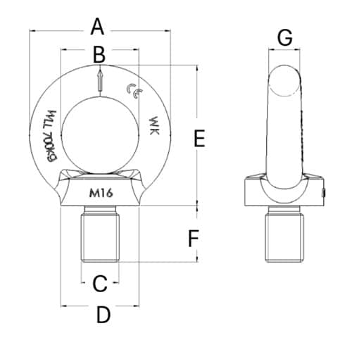 アイボルト(炭素鋼製) EA638SD−45