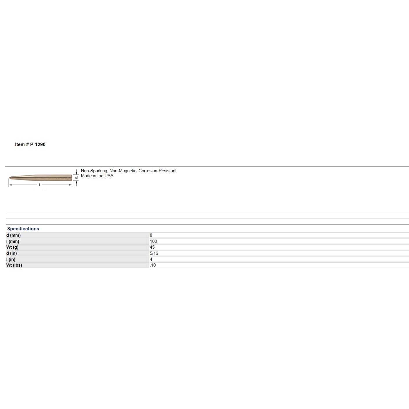 センターポンチ EA642HX−125