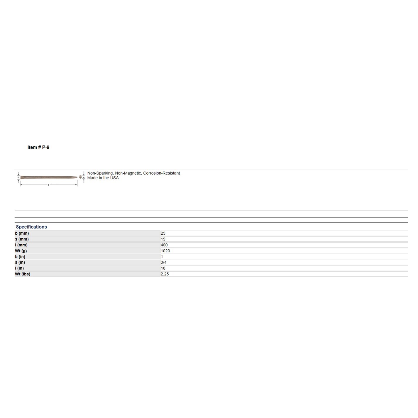 ピンチバー EA642KS−460