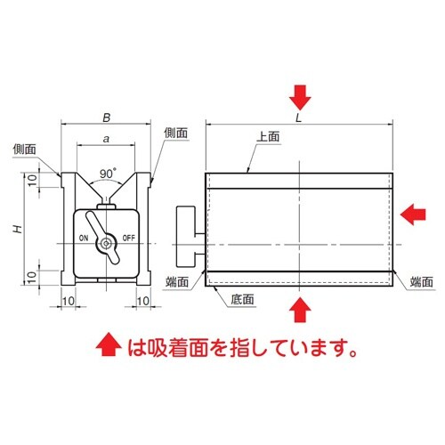 V形マグネットホルダー EA719DG−11