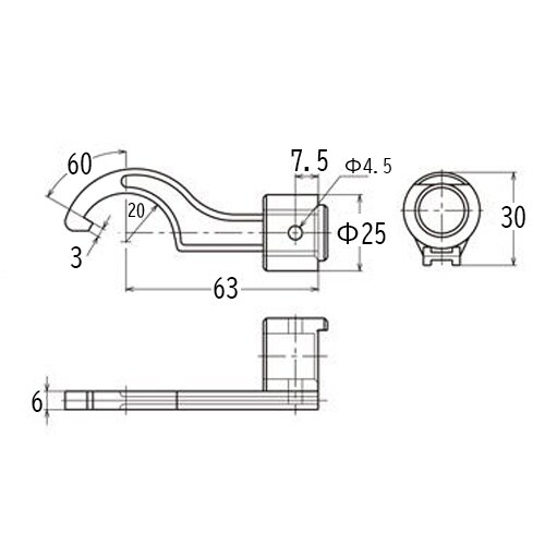 フックヘッド EA723WG−62