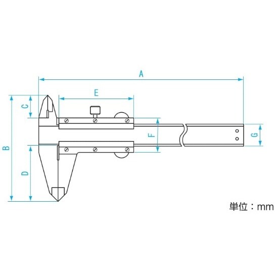 ノギス(左右兼用) EA725C−17