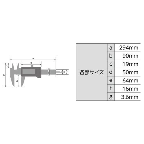 デジタルノギス EA725DC−20B
