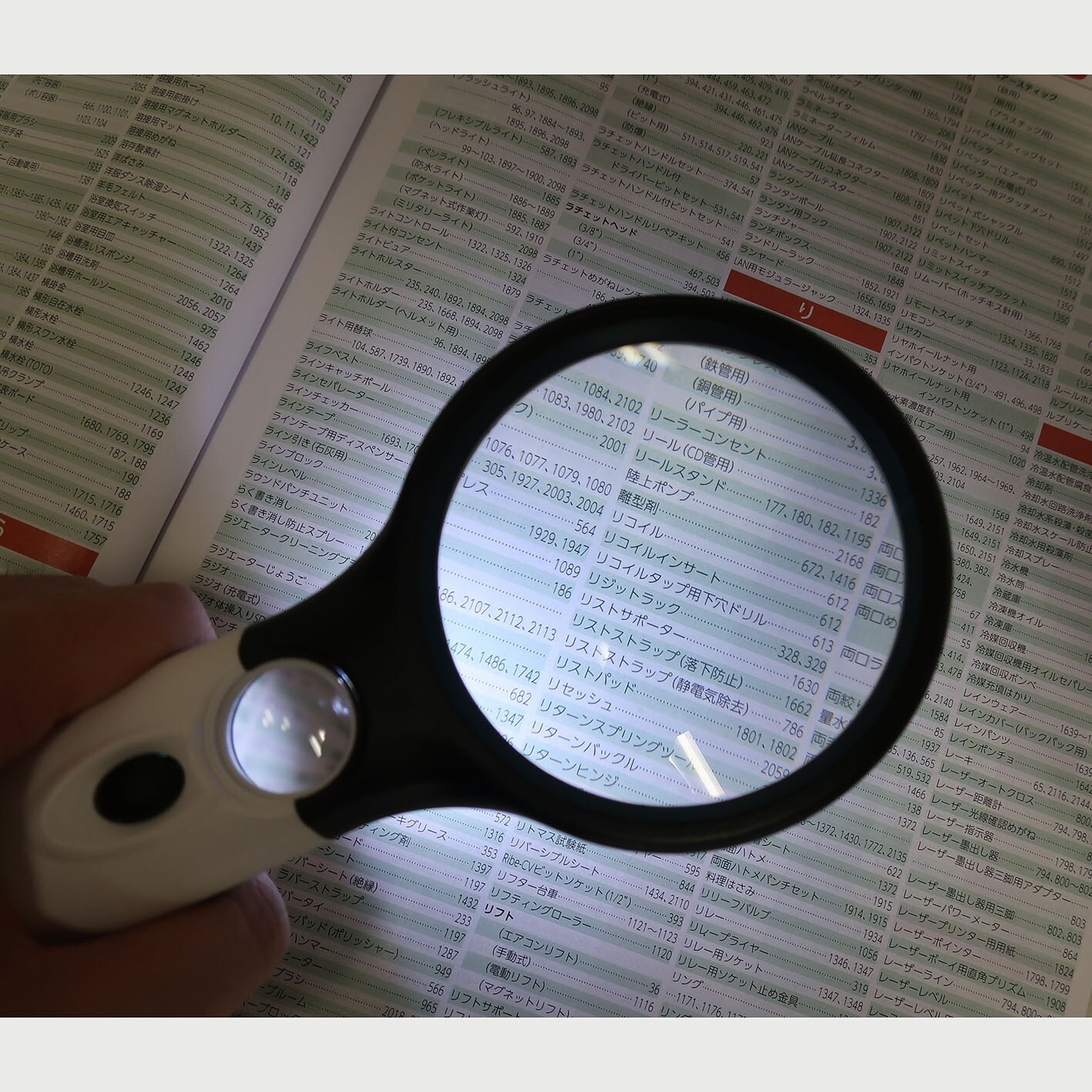 ルーペ(LEDライト付) EA756MH−2