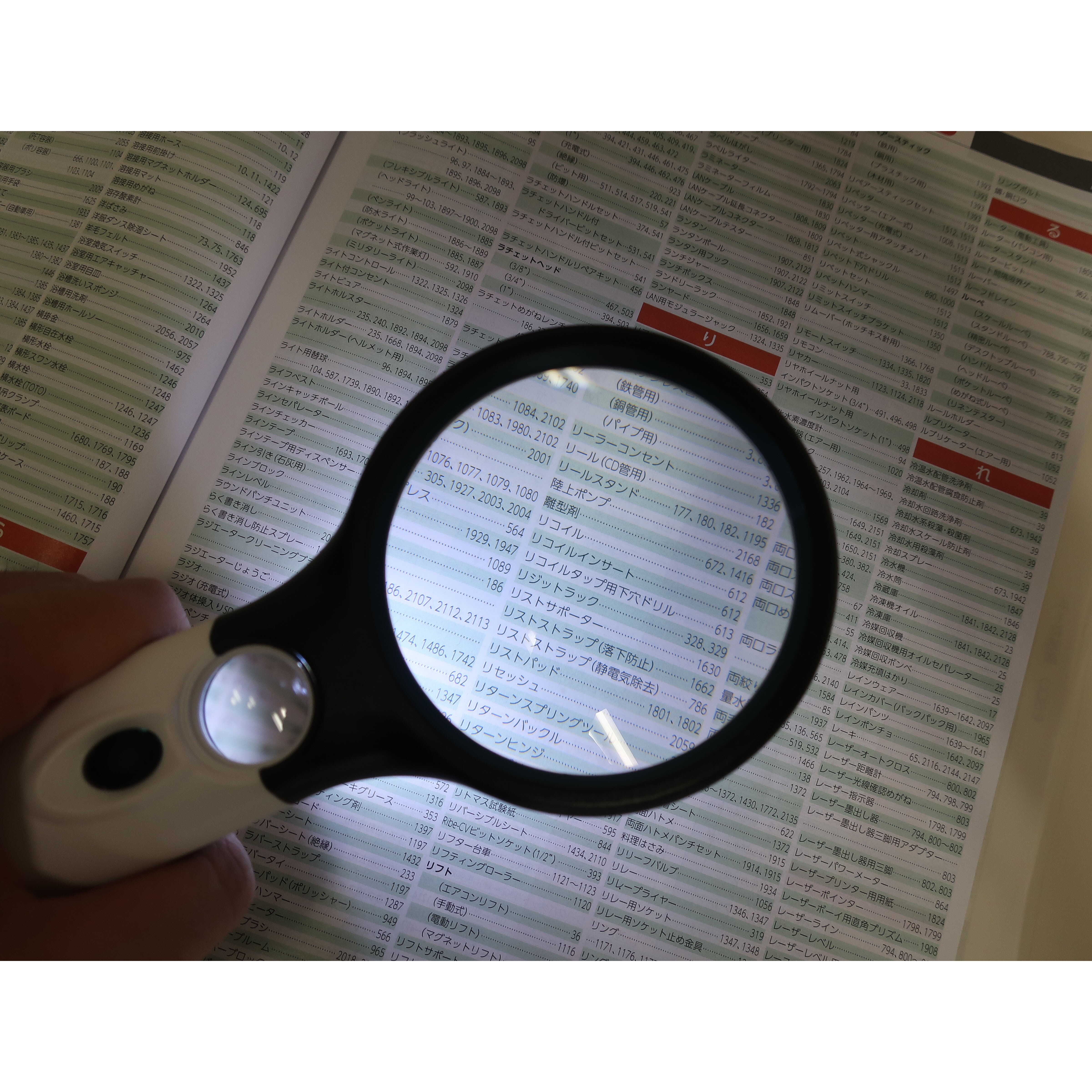 ルーペ(LEDライト付) EA756MH−3