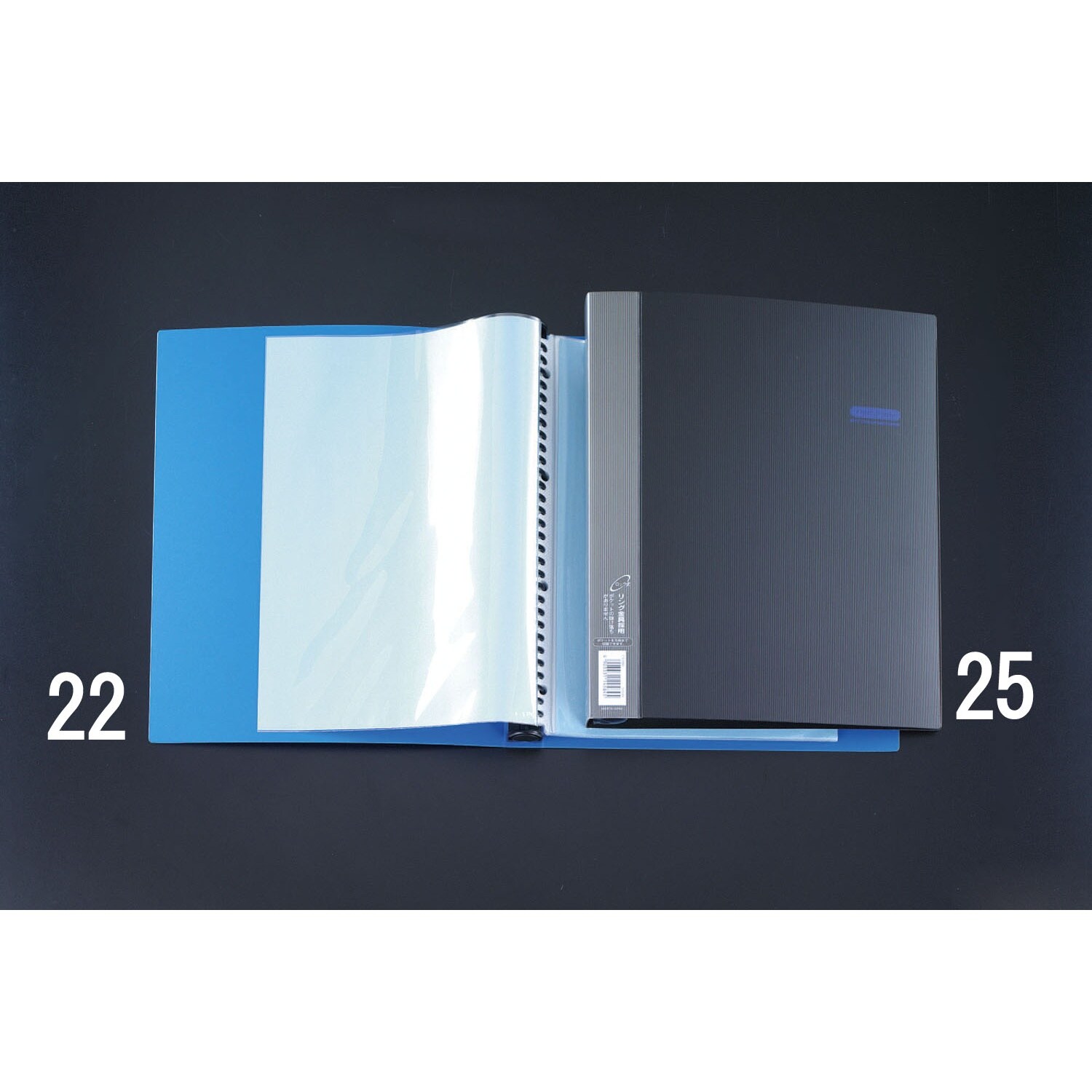 A4クリアーバインダー(青) EA762CC−22