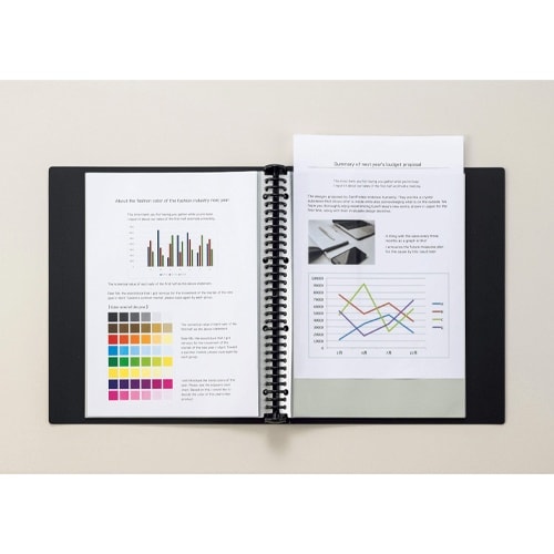 A4クリアーバインダー(黒) EA762CC−25