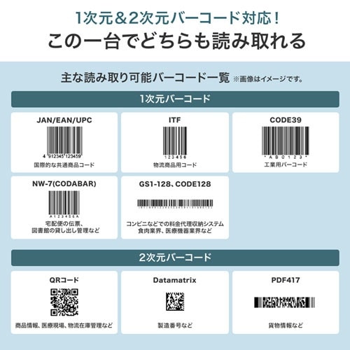 二次元バーコードリーダー EA764DA−5