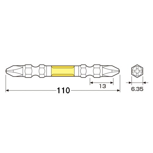 衝撃吸収ビット(10本組) EA813AE−28