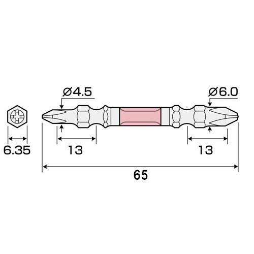 衝撃吸収ビット(2本入) EA813AE−56