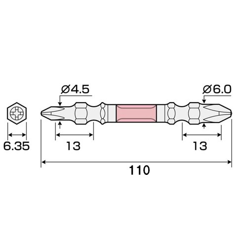 衝撃吸収ビット(2本入) EA813AE−57