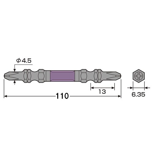 衝撃吸収スリムビット EA813AF−43