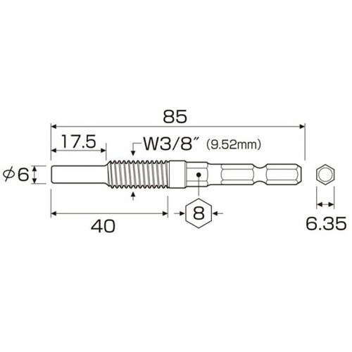 アンカー抜きビット(六角軸) EA813AM−51