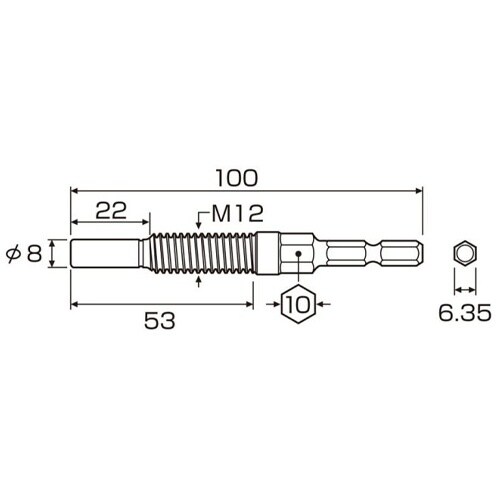 アンカー抜きビット(六角軸) EA813AM−57