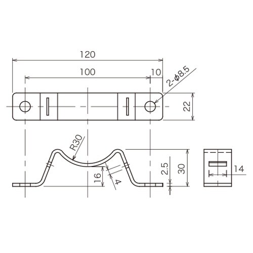 ポール固定金具 EA815LS−11