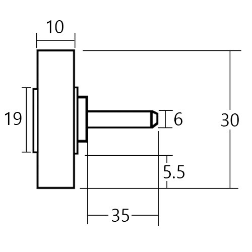 軸付ブラシ(平型・スチール製) EA819BS−1