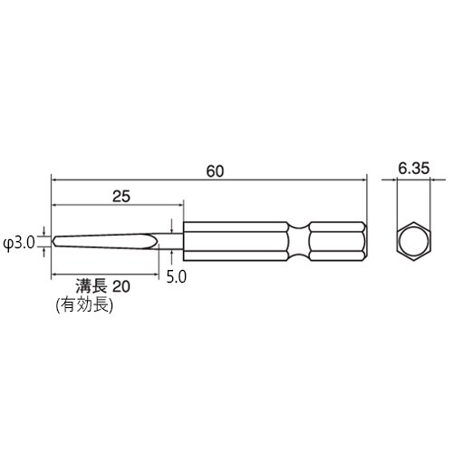 下穴錐(六角軸/HSS) EA824DP−5.0