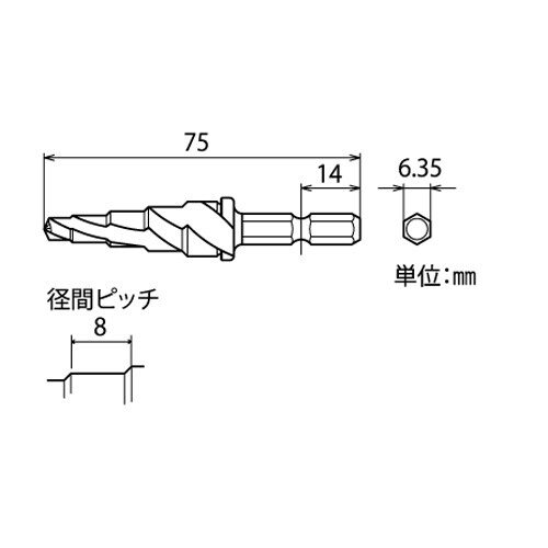 ステップドリル EA825GT−11