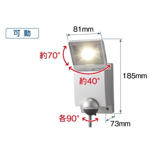 LEDセンサーライト(1灯) EA864C−26A