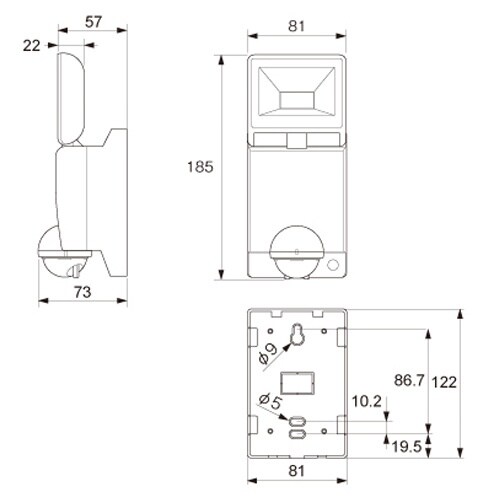 LEDセンサーライト(1灯) EA864C−26A