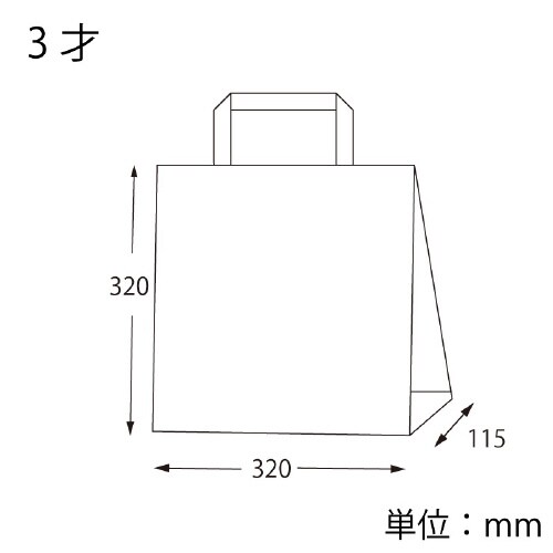 H25チャームバッグ 3才 未晒無地 50枚×6束