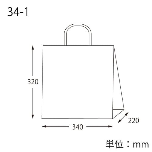 25チャームバッグ 34−1 白無地 50枚×4束