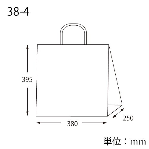 25チャームバッグ 38−4 未晒無地 50枚×4