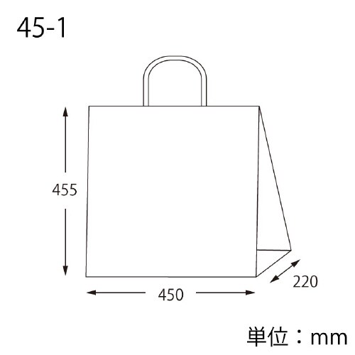 25チャームバッグ 45−1 未晒無地 50枚×4